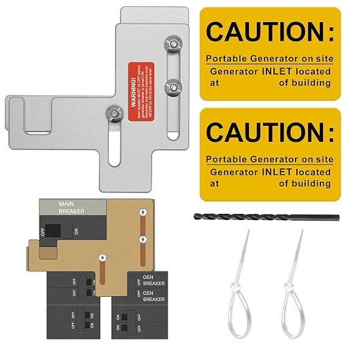 Generator Interlock Kit for Murray or Siemens 150 amp or 200 amp Panels | 7/8-1 1/4 inches Spacing Between Main and Branch Breaker, for Siemens 200 amp Interlock Kit