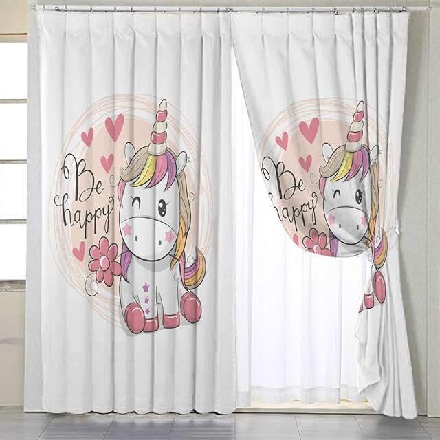 unicorn bedroom curtains