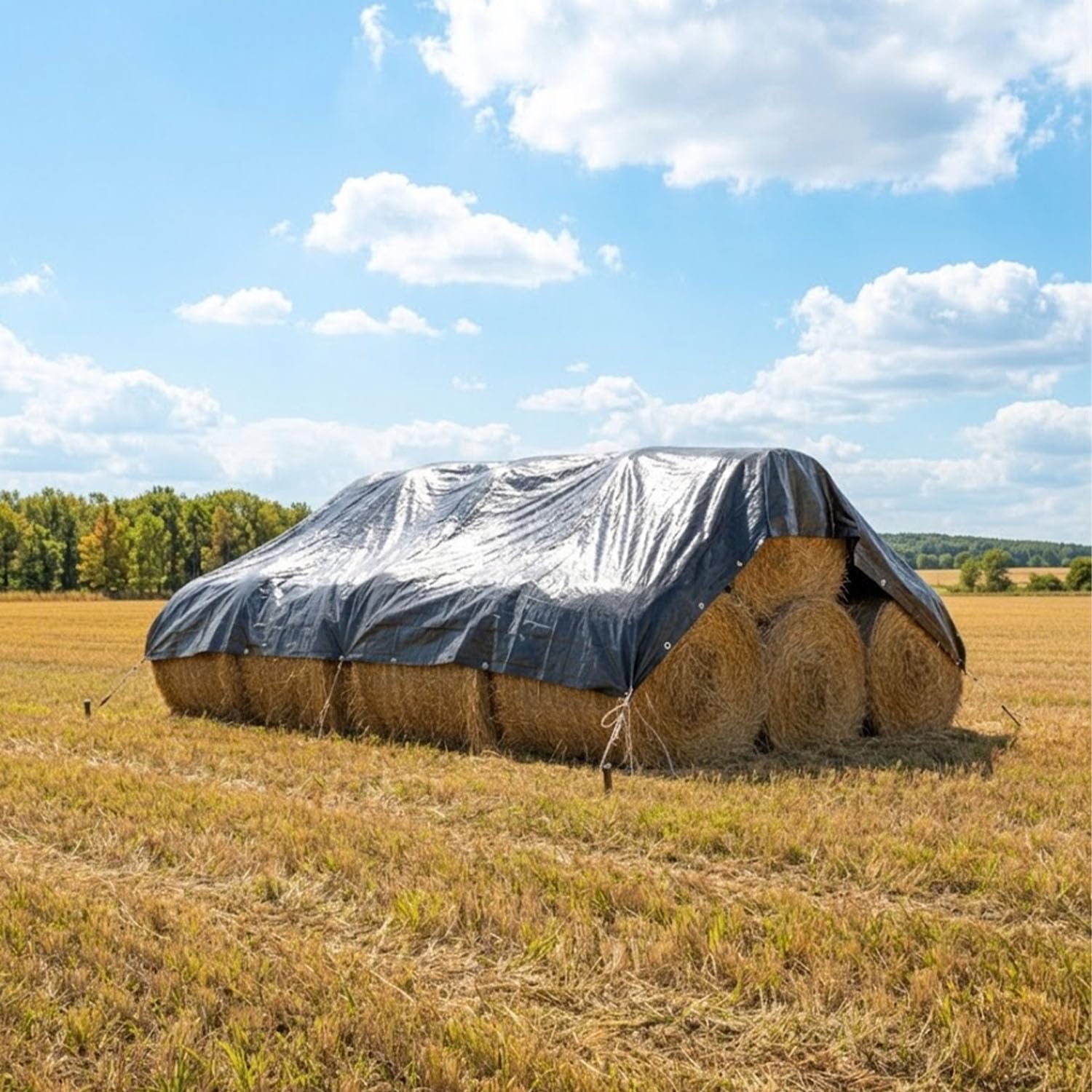 3X5 M Bâche imperméable et résistante en polyéthylène 130 g/m² – Noir uni – Anti-UV et antigel – avec œillets métalliques renforcés – Multi-usages pour Jardin, Camping, Meubles, tonnelle, abri
