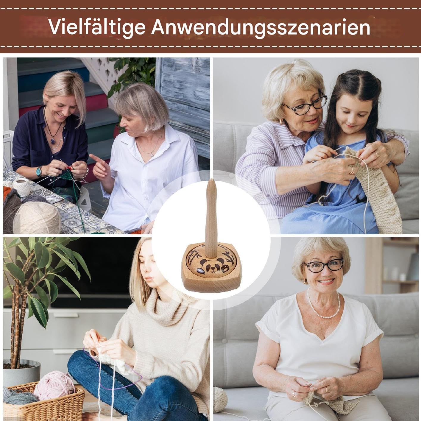 Generisch Häkeln Garnhalter - Drehbarer Antirutsch-Ständer - Garnmanager - Für Erwachsene, Stickerei, Nähen, Häkeln & Stricken Zu Hause
