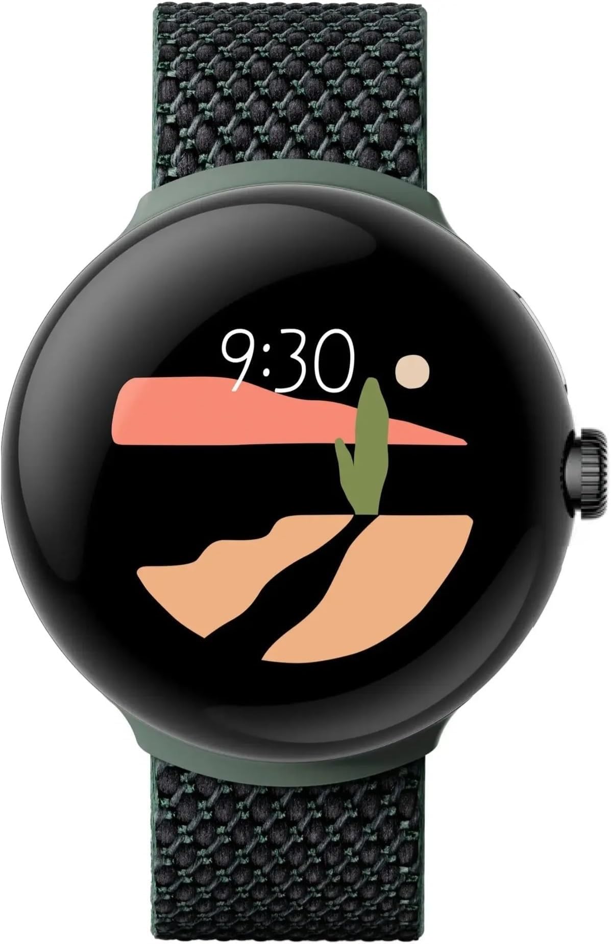 Pixel Watch LTE Smartwatch Compatible with Cellular or WiFi Data, GPS, BT and Heart Rate Monitor 41mm, Bulk Packaging (Black Woven)