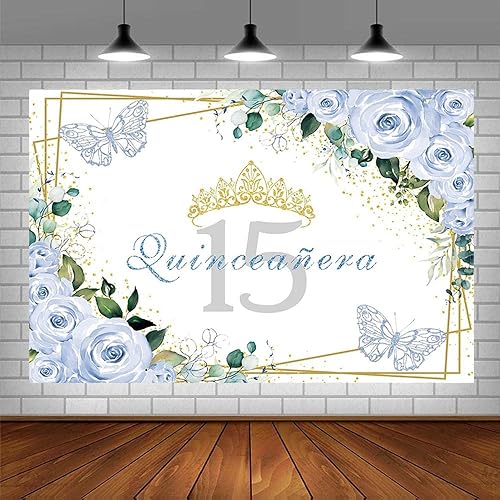 Miniatura 3 de SENDY Telón de fondo de quinceañera de 10 x 7 pies, membrillo de 15 años, suministros de decoración de fiesta de cumpleaños para niña, princesa,