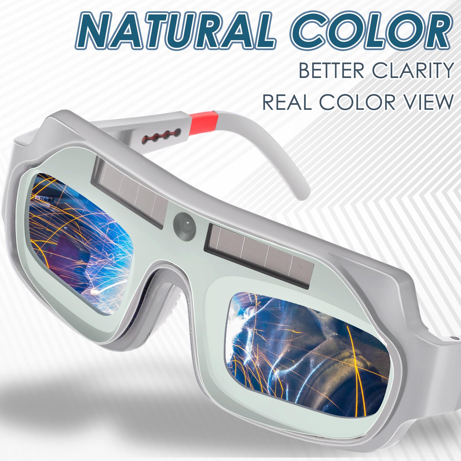 Tellegloww 1 lot de lunettes de soudage solaires pour soudeur avec verres de rechange