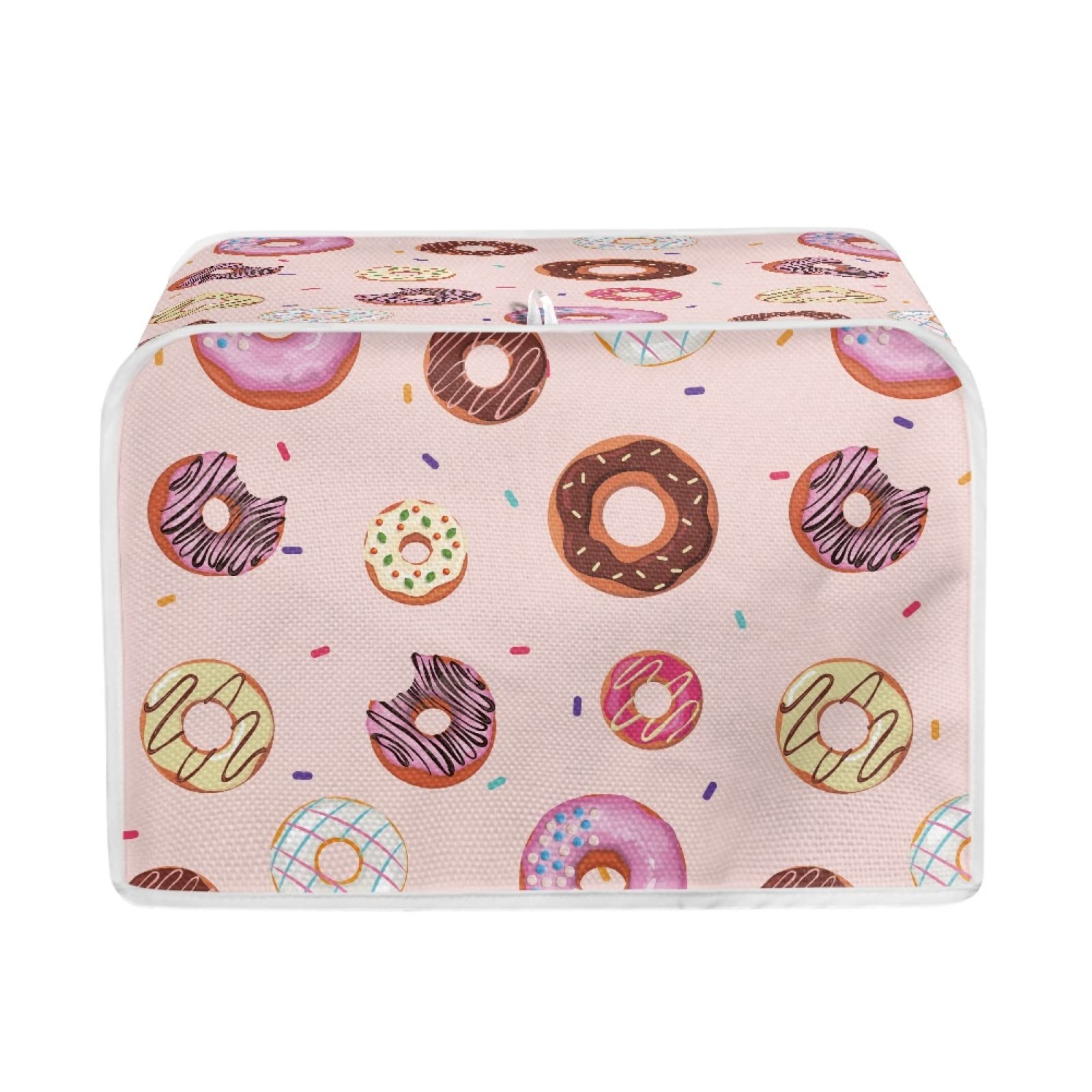 Bulopur Cartoon Doughnuts Printed 4 Slice Toaster Cover Dustproof & Waterproof