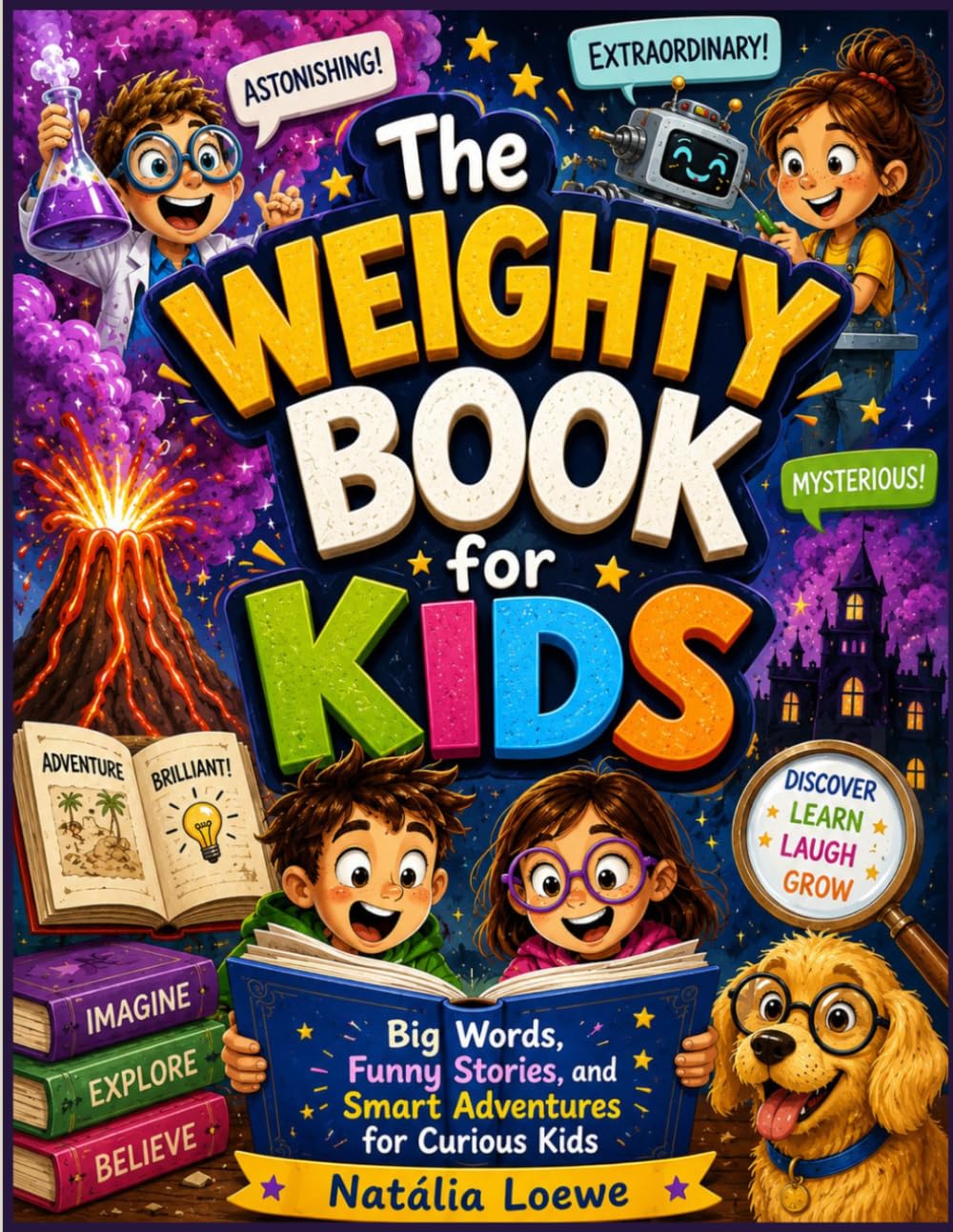 The Weighty Book for Kids: Big Words, Funny Stories, and Smart Adventures for Curious Kids