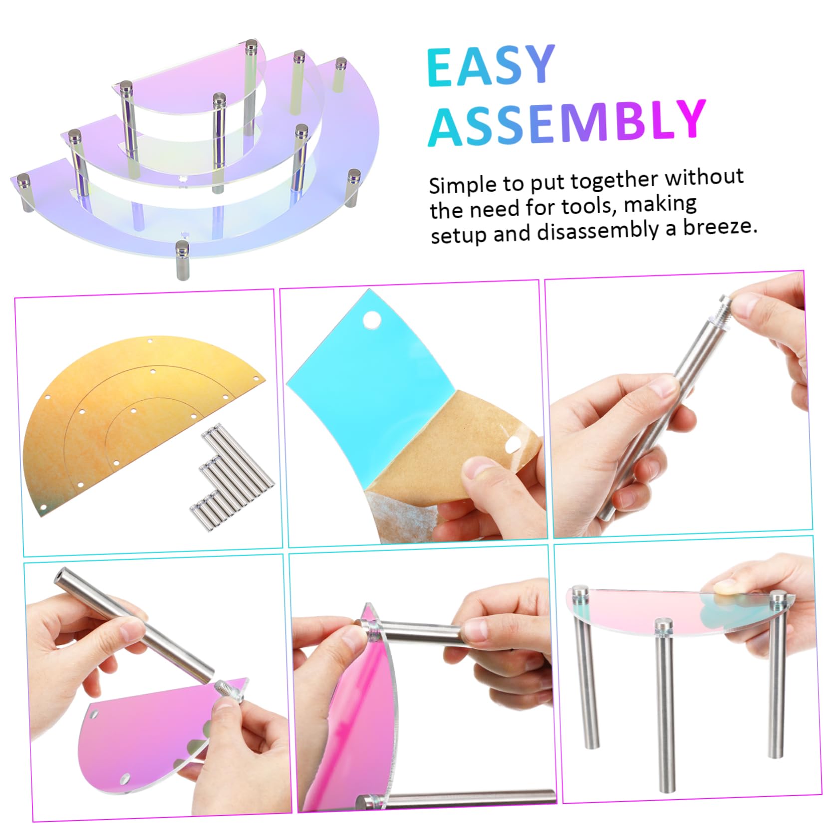 Abaodam présentoir etagere montage d'affichage support de parfum support de vernis à ongles rangement de vernis à ongles Etagère d'exposition d'e de figurine Acrylique