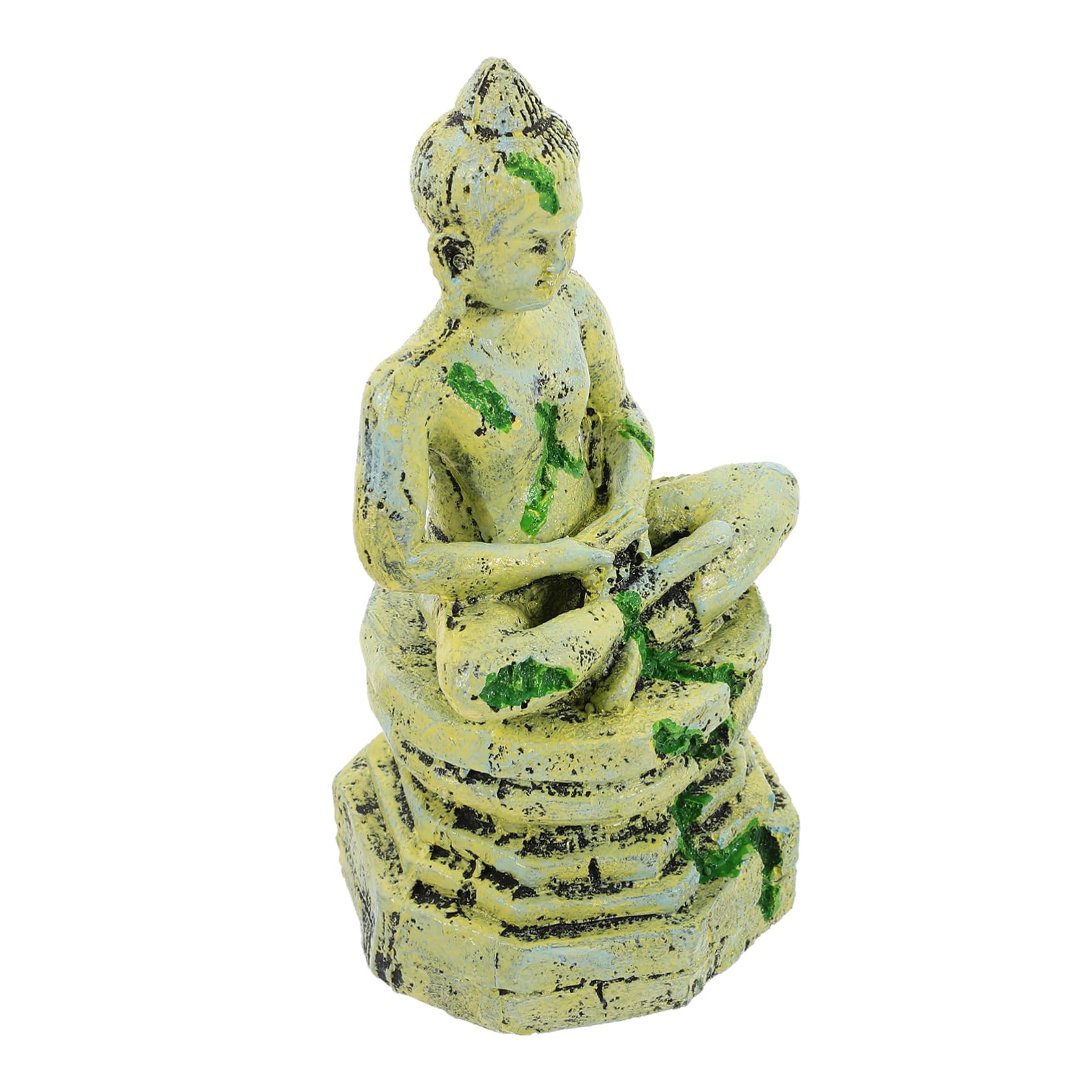 Toddmomy 2pezzi Decorazione Acquario Resina Con Buddha Seduto Ornamento Sicuro Per Pesci Design Artistico Per Paesaggi Sottomarini Adatto Acquari e Salata Resistente e Duraturo