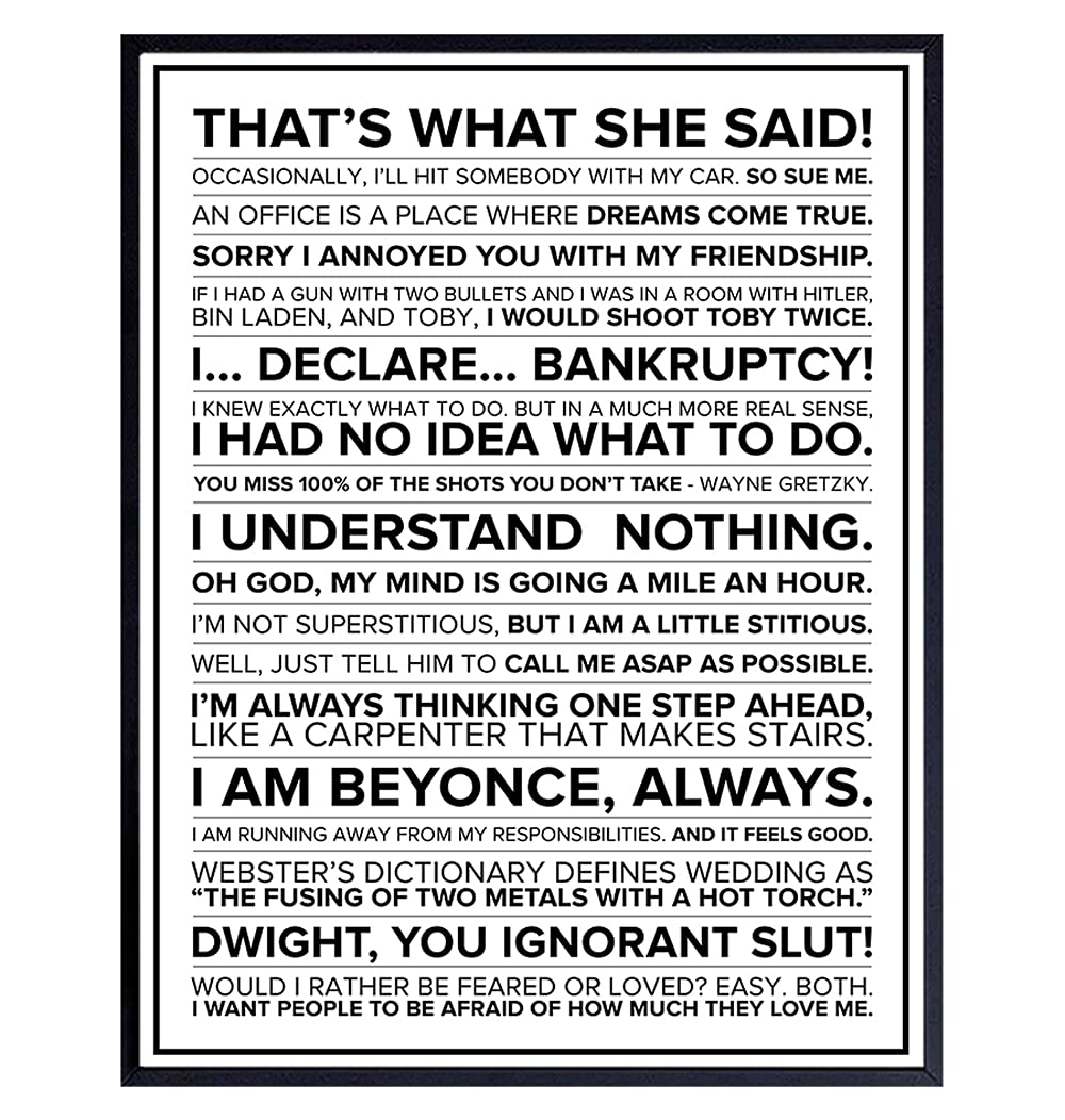 LARGE 11X14 - The Office Merchandise, Merch - Michael Scott Poster - The Office Decor - Humorous Wall Art Gifts for Boss, Men, Women - Funny Quotes Wall Art