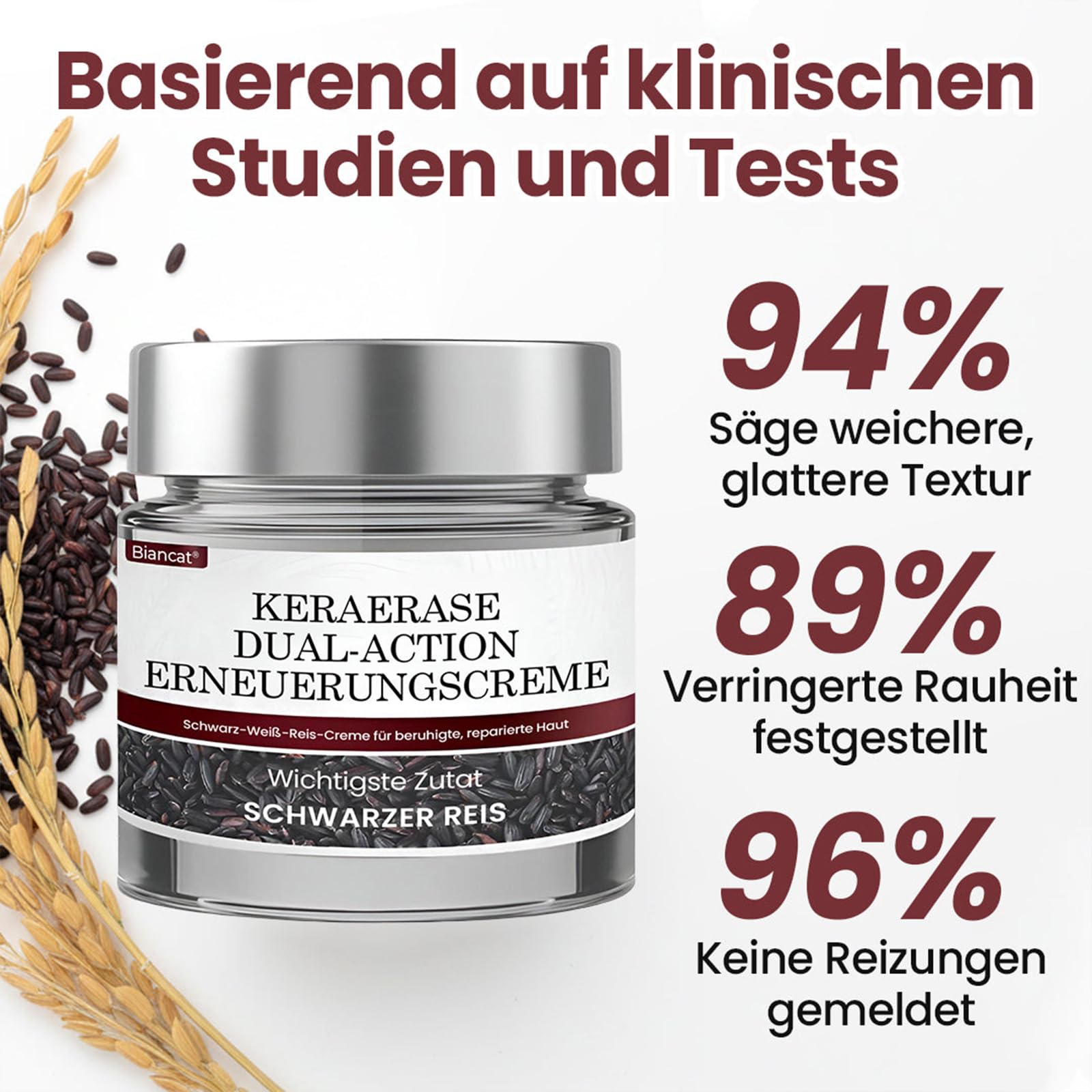 Biancat KeraErase Dual-Action Erneuerungscreme, Biancat Warzen und Hautwucherungen Entfernen Creme, Natürlich KeraErase Hautreparaturcreme, für Aller Hauttypen (1 Stück)