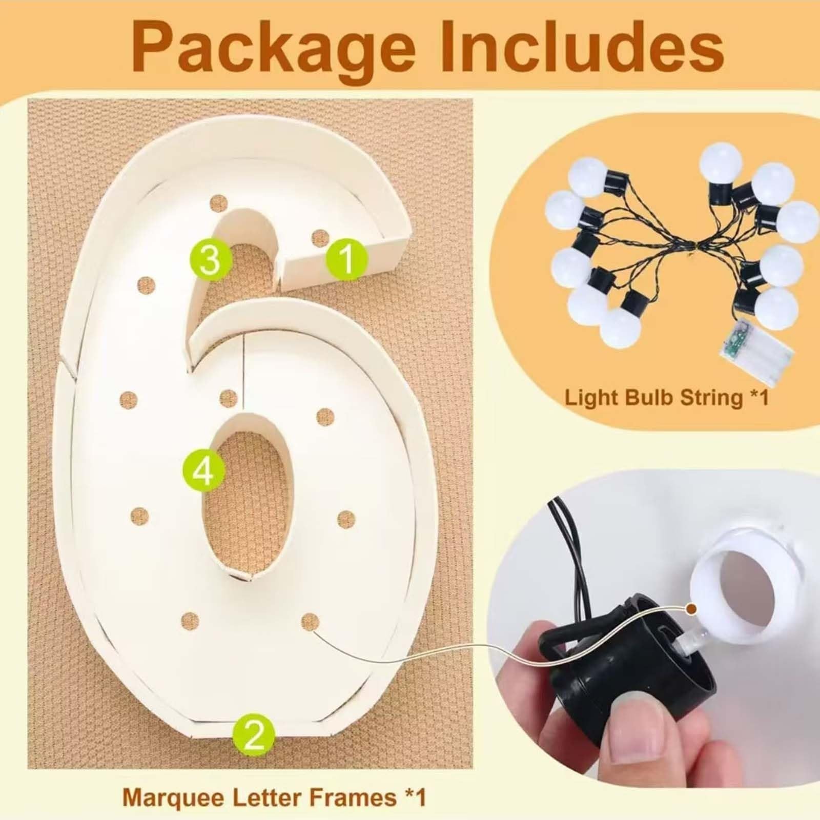 Décorations Fête DIY 3 Pieds Numéros Lumineux Chapiteau Alimentés par Piles Lettres Géantes en Mosaïque Chiffres for Ballons Décoration d'anniversaire(Number 3)