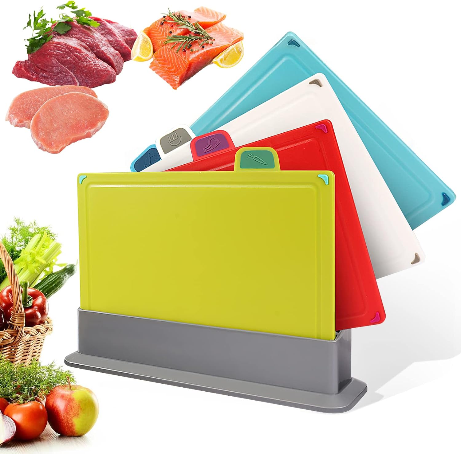 Tablas para Picar Cocina,RENDIN Tabla para Picar Incluye Tablas para