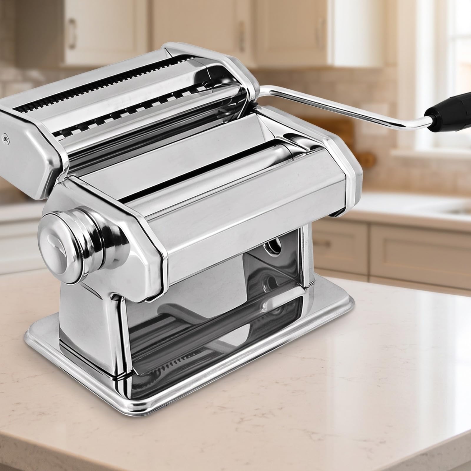 Máquina Pasta Manual Compacta, Mango Naranja