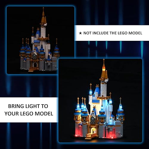 Miniatura 6 de YEABRICKS Luz LED para Lego-40478 Disney Mini Castle Building Blocks Model (Lego Set no incluido)
