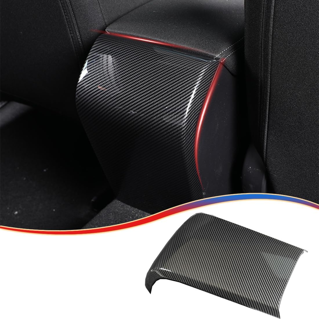 11th Central Control Rear Air Condition Vent Outlet Cover Trim Trim for Honda Civic 2022 2023 2024 2025 2026 - ABS Carbon Fiber Sport Interior Accessories