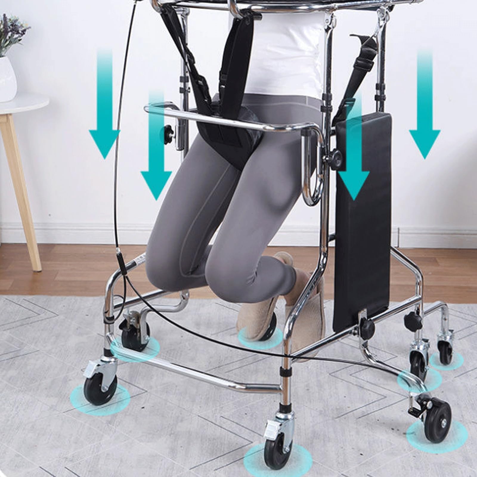 Deambulatore per Adulti L'allenamento e L'assistenza degli Arti Inferiori, Altezza Regolabile per Anziani, Disabili, Ictus, Emiplegia, Riabilitazione Post-operatoria (Size : Men's)