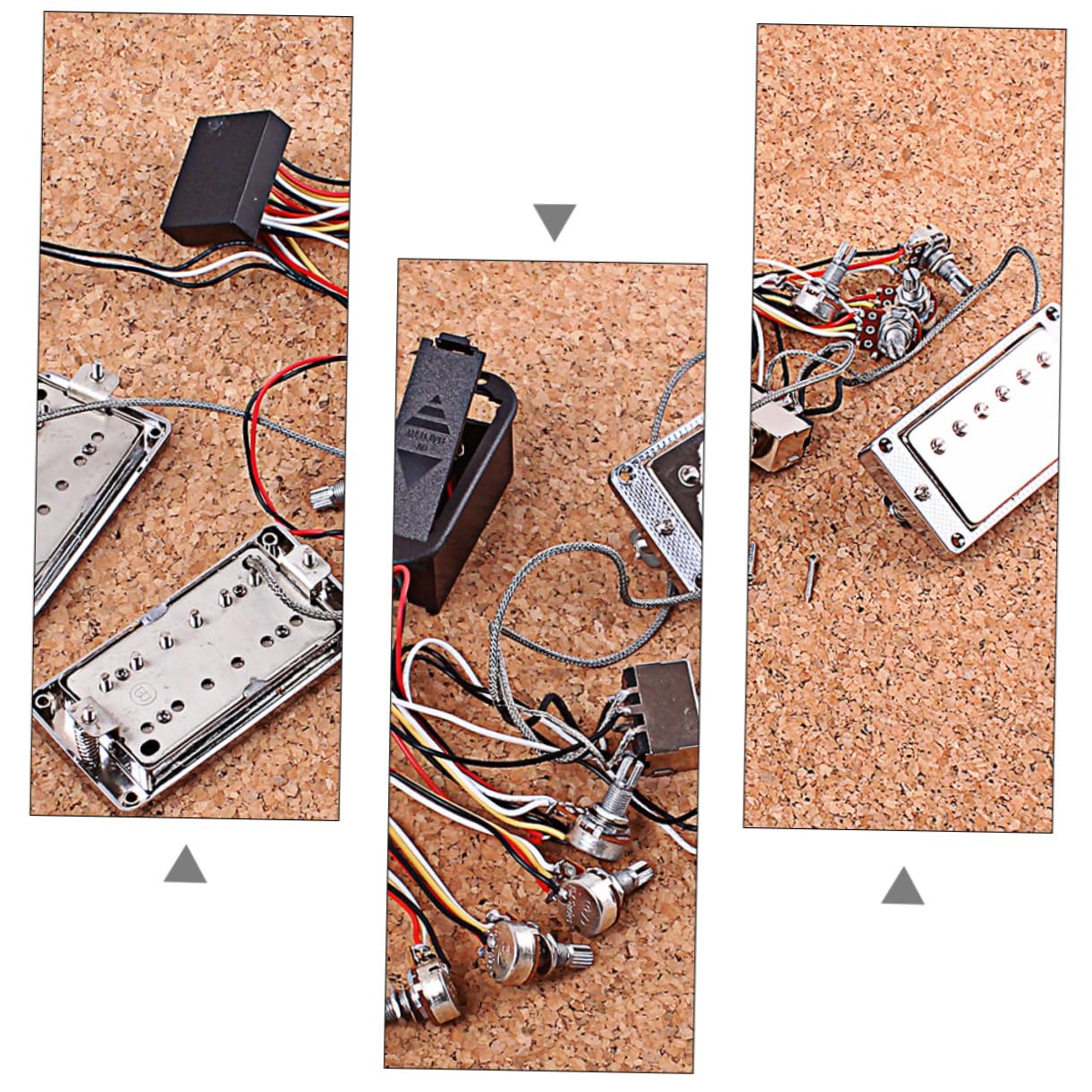 BESPORTBLE Pickup Humbucker Per Chitarra Elettrica Con Circuito Elettronico e Batteria Set Di Pickup Attivi Con Rivestimento in Cera Per Eliminare Feedback e Rumore