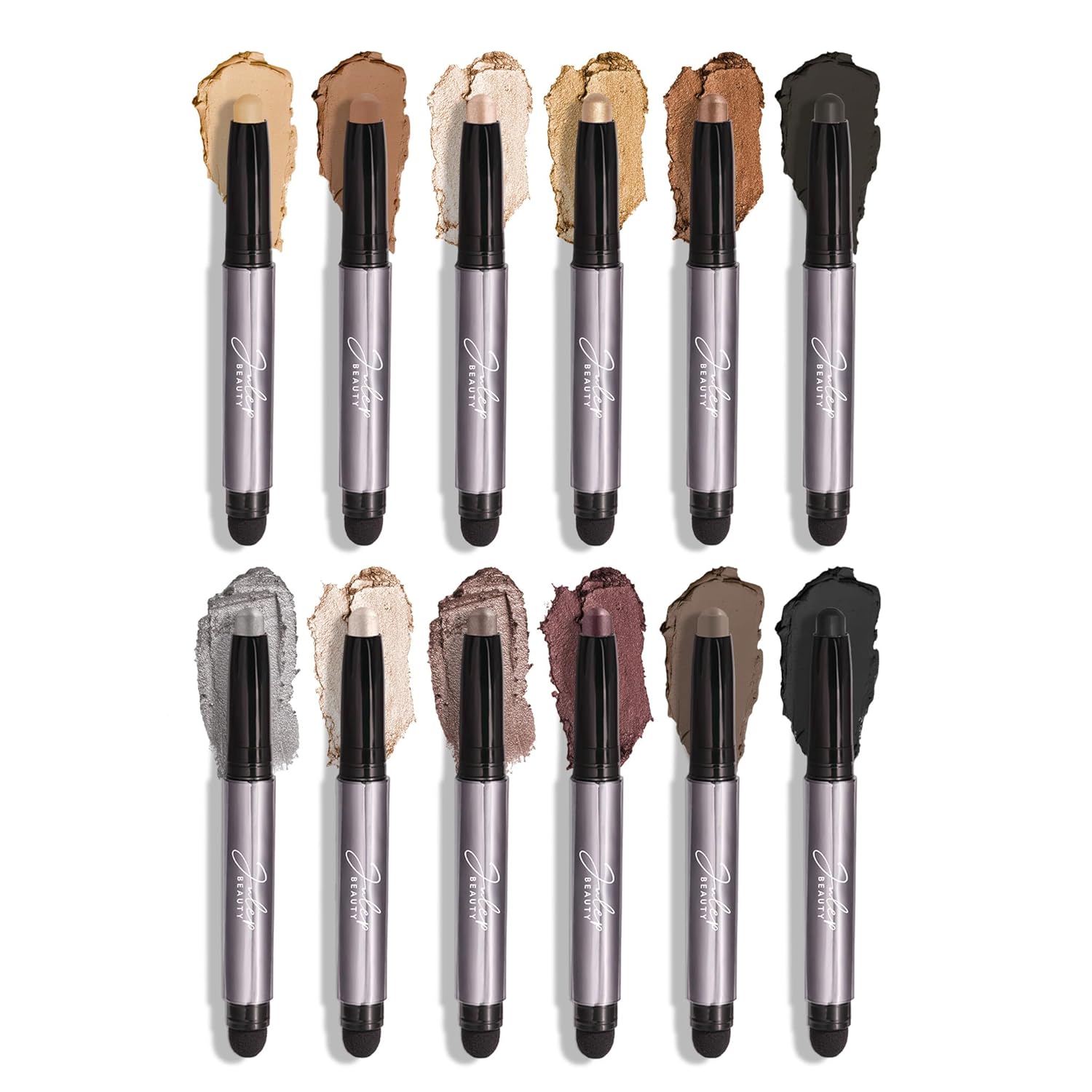 Julep Eyeshadow 101 Creme-to-Powder Eyeshadow Stick Palette-Style Creme-to-Powder 12 Piece Gift Set- Daylight and Moonlight Kit