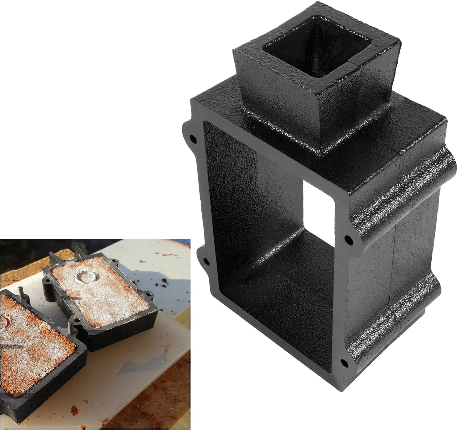 Cast Iron 2Part Flask Mold Frame for Sand Casting Jewelry