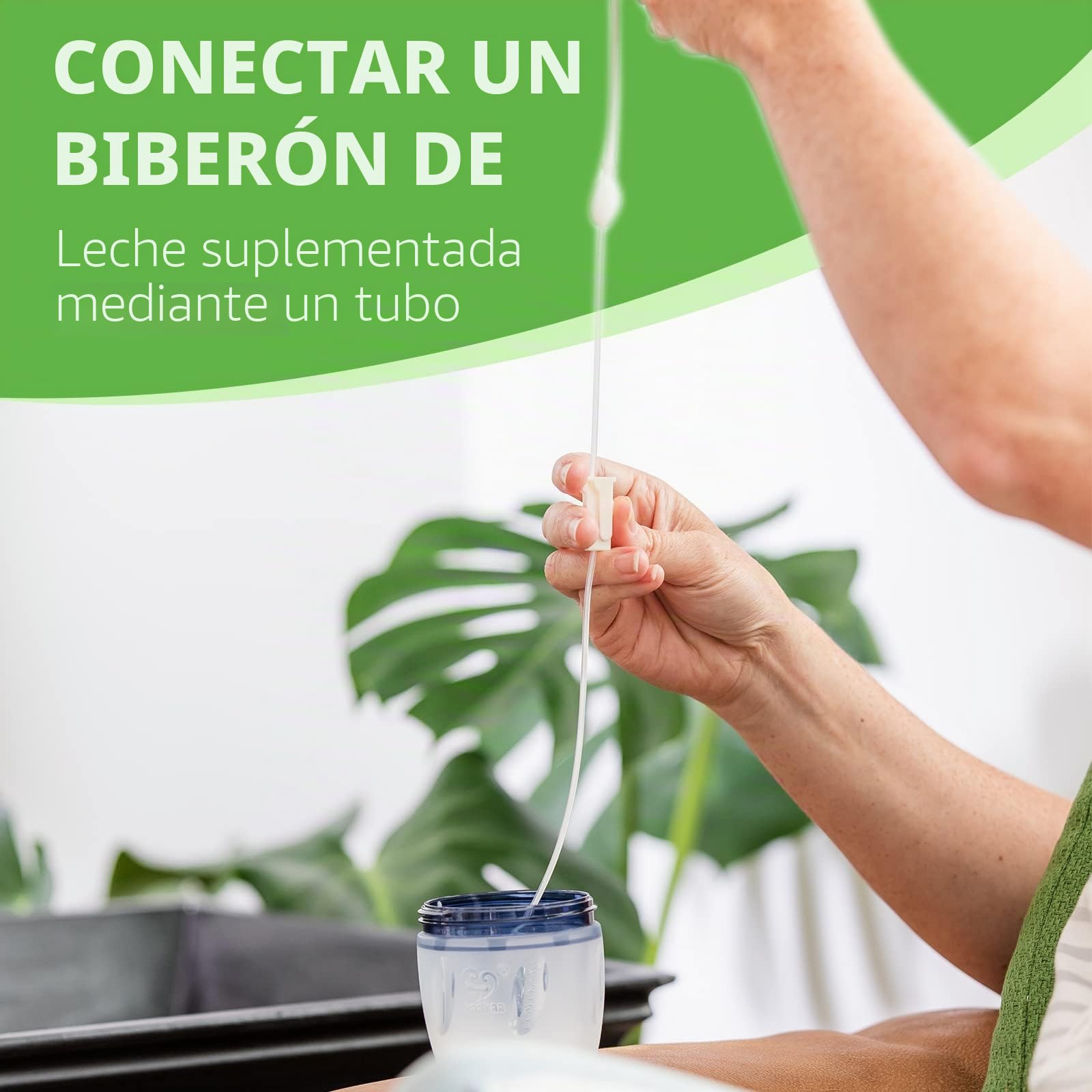 Relactador Lactancia de Silicona para Bebés – Alimentador Materno con Control de Flujo – Sistema de Relactación para Alimentación Complementaria – Estimula la Succión y Producción de Leche – Haakaa