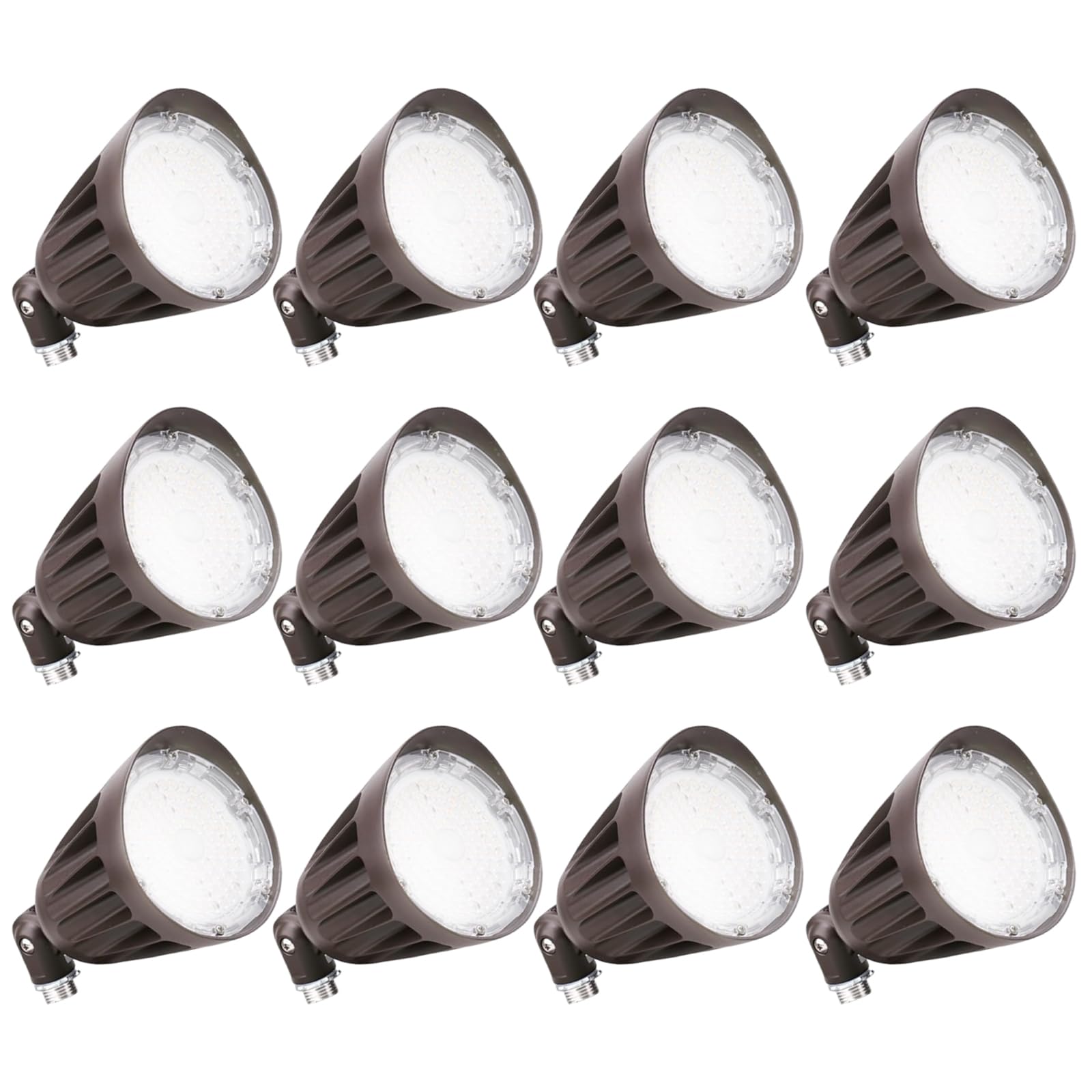 25W LED Bullet Flood Light,3375 Lumens 3CCT Switch & Knuckle Mount 120-277V Dimmable Commercial Outdoor IP65 LED Landscape, 40° Beam Angle, 25W/20W/