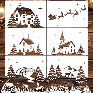 Christmas Stencils for Window Glass Large Christmas Window Stencil Reusa...