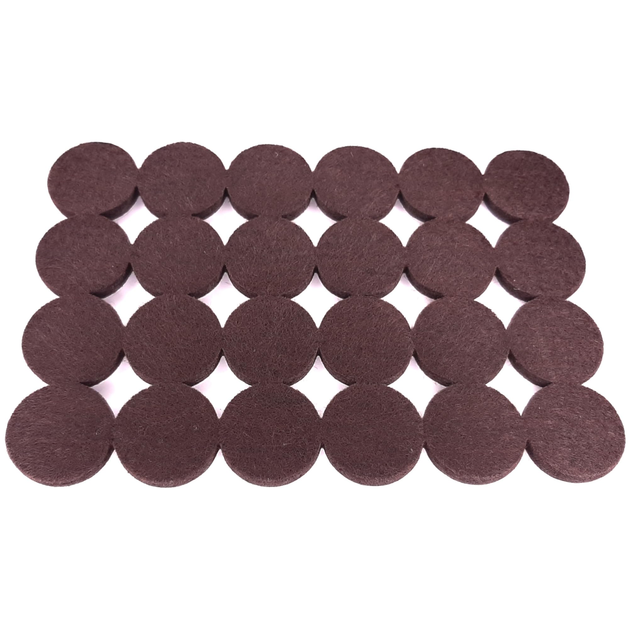 cyclingcolors 48 x Self-Adhesive Felt Pads 5 mm Thickness 25 mm Round Chairs Furniture Furniture Gliders Premium Felt Dark Brown