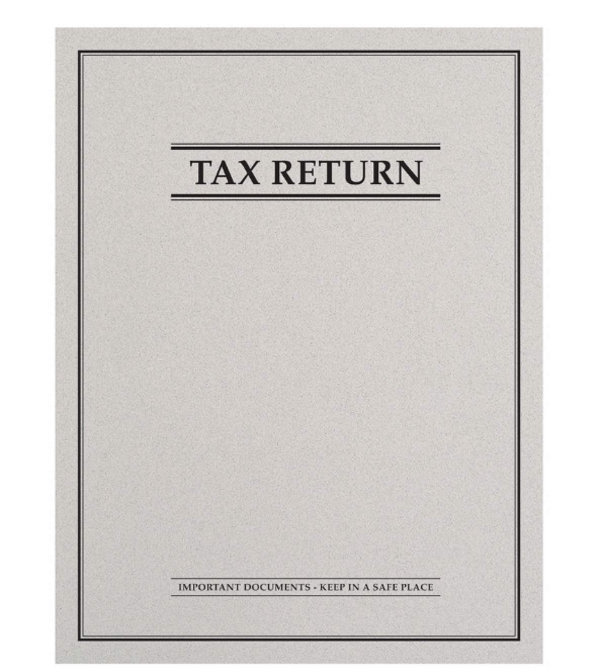 Tax Return Folder with Side-Staple Tabs and Classic Border, 100/Pk