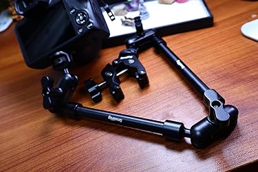 NEEWER Articulating Magic Arm UA056 Articulating Magische arm met Super Clamp/Action Cam Mount/Mobiele Telefoonhouder, Overhead Camera Tafelhouder Mic Boom Statief, compatibel met GoPro iPhone DSLR NEEWER Articulating Magic Arm UA056 Articulating Magische arm met Super Clamp/Action Cam Mount/Mobiele Telefoonhouder, Overhead Camera Tafelhouder Mic Boom Statief, compatibel met GoPro iPhone DSLR