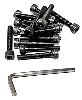 Vista 212 de iexcell Juego de 50 tornillos M4 x 20/25/30/35/40 de acero de aleación de grado 12.9, acabado de óxido negro