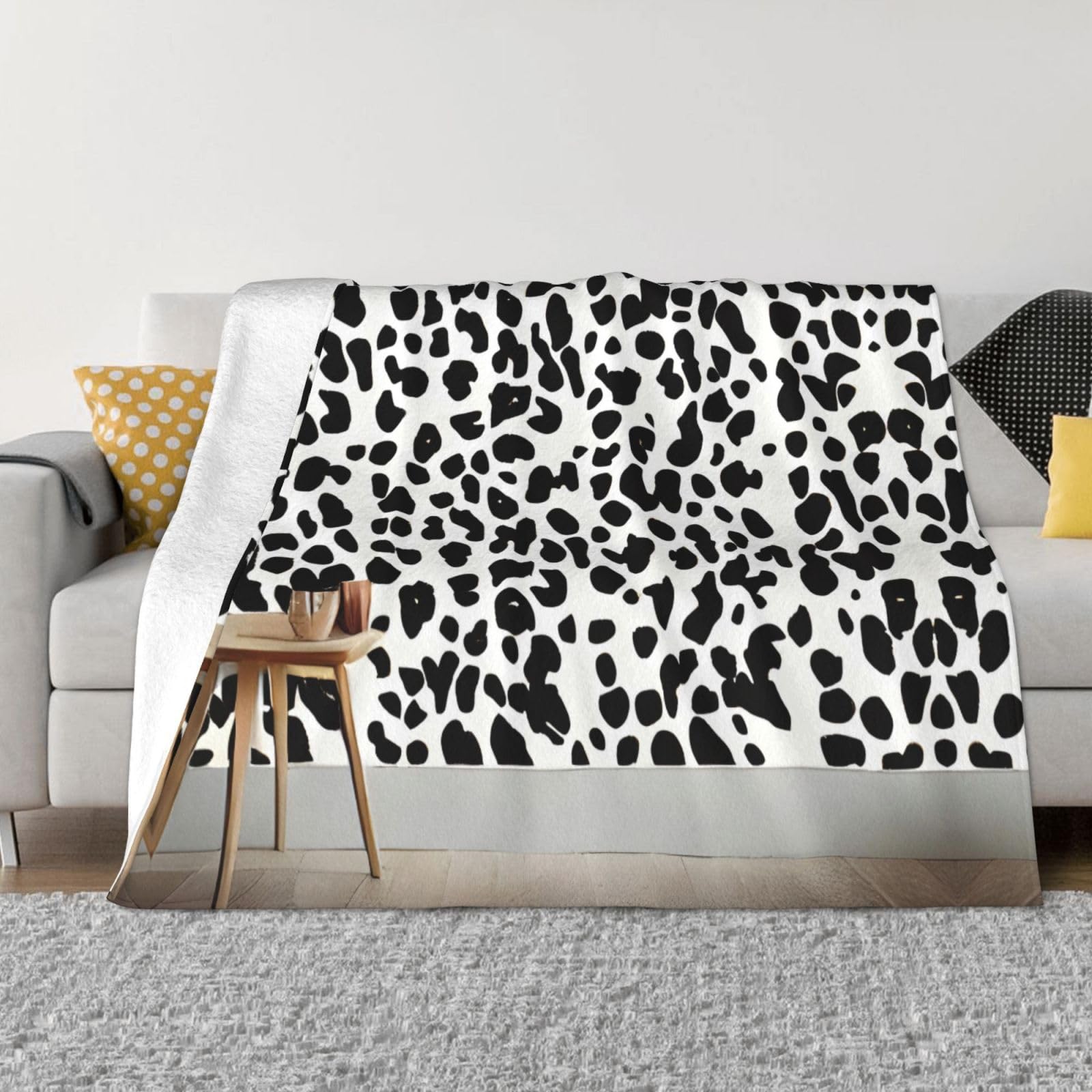 Couverture léopard en flanelle 101x76 cm plaid doux lit canapé