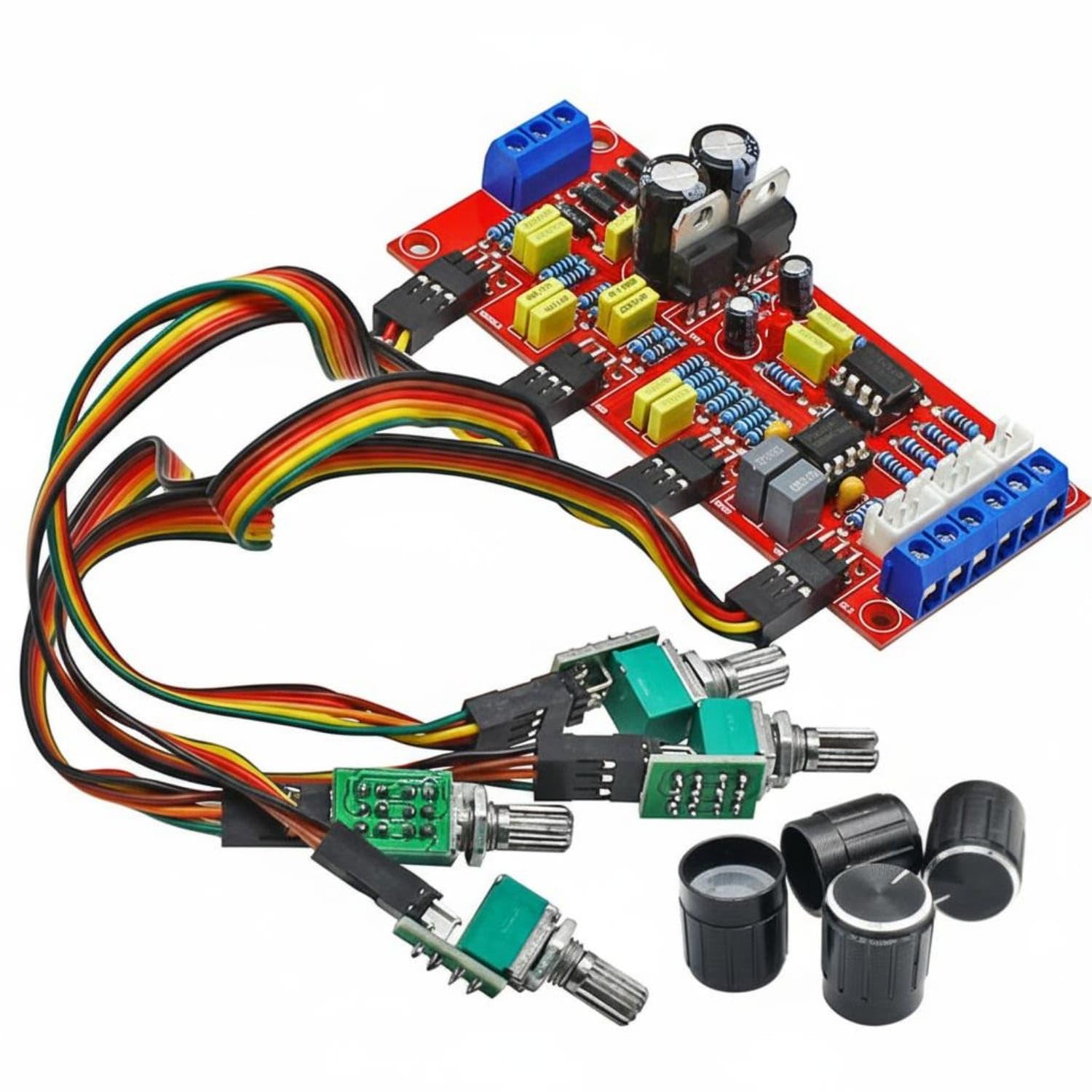 high-fidelity ne5532 pre-amp module 3-band equalizer ne5532 op-amp preamp audiophile grade high-fidelity audio preamp board low noise for audiophiles, electronics headphone amplifier