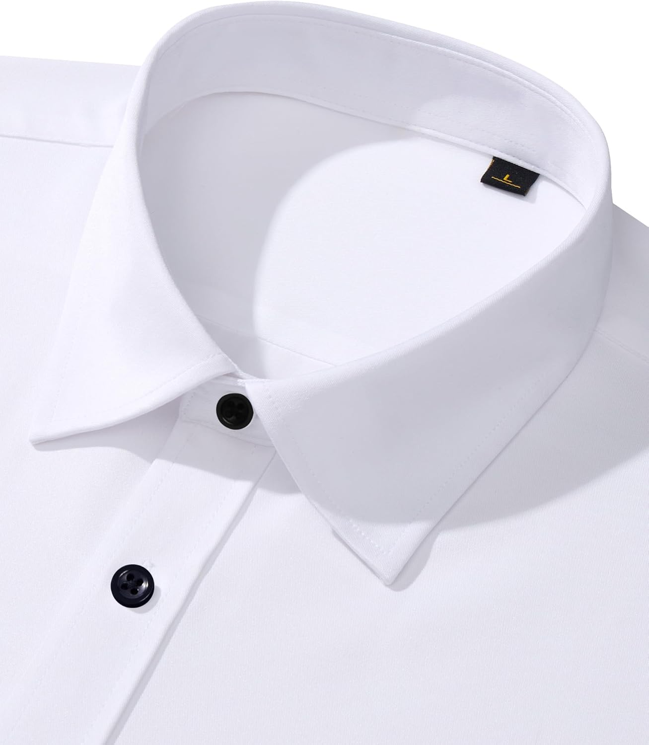 Alimens & Gentle Men's Dress Shirts Long Sleeve Wrinkle Free Stretch Business Casual Wedding Button Down Shirt - Image 3