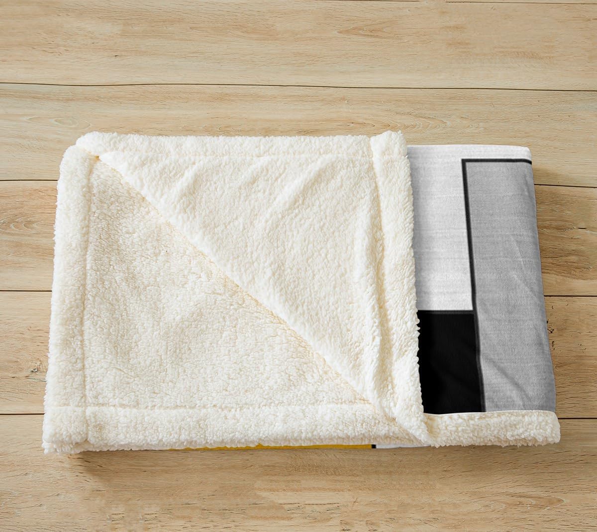 Yellow Gray Brown Geometric Fleece Throw Blanket Twin 60"x80" Kids Modern Abstract Sherpa Blanket Plush Fuzzy Utra Soft Square Rectangle for Bed Couch Chair Living Room Room Decor
