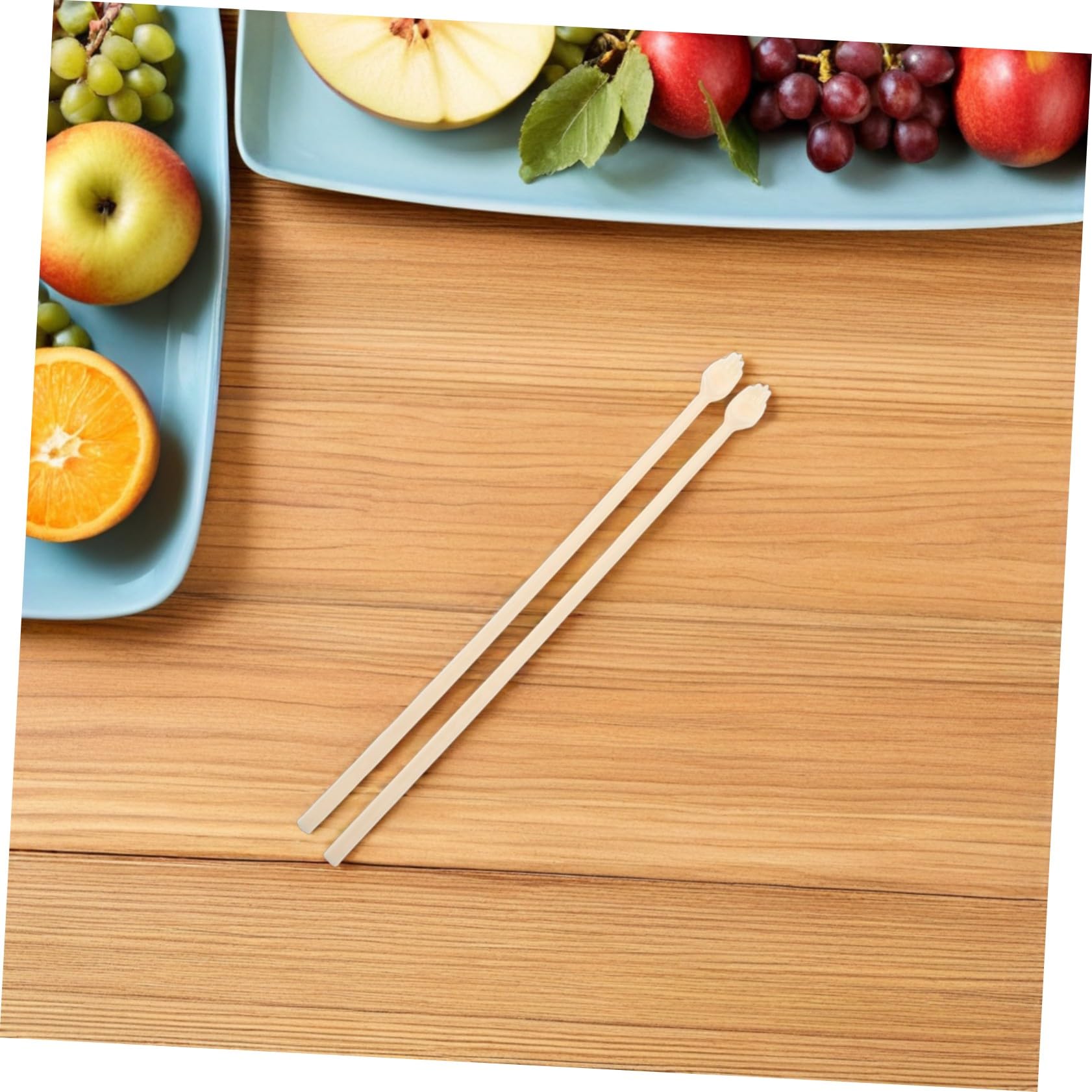 ABOOFAN 40 Paia Funghe Divertenti Bacchette Riutilizzabili Bacchette per Noodles Riutilizzabili Beige Plastica per Alimenti