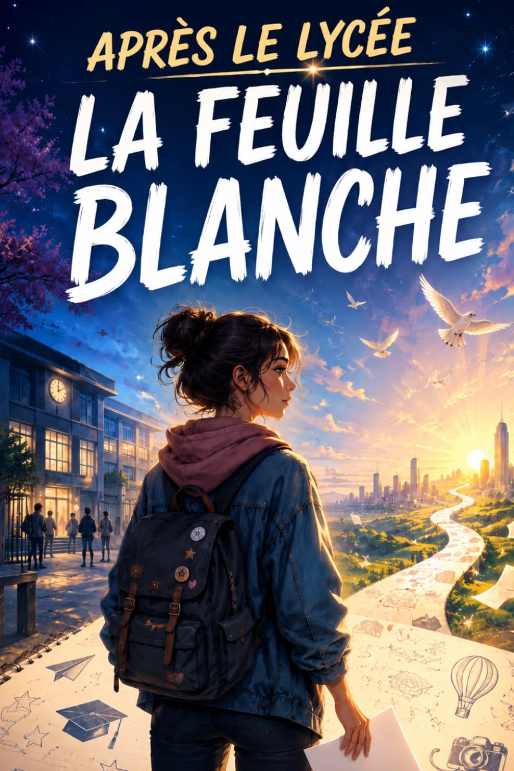 Après le lycée La feuille blanche: Roman ado sur l’orientation après le bac, la pression familiale, l’écriture, l’amitié et la quête de soi au lycée