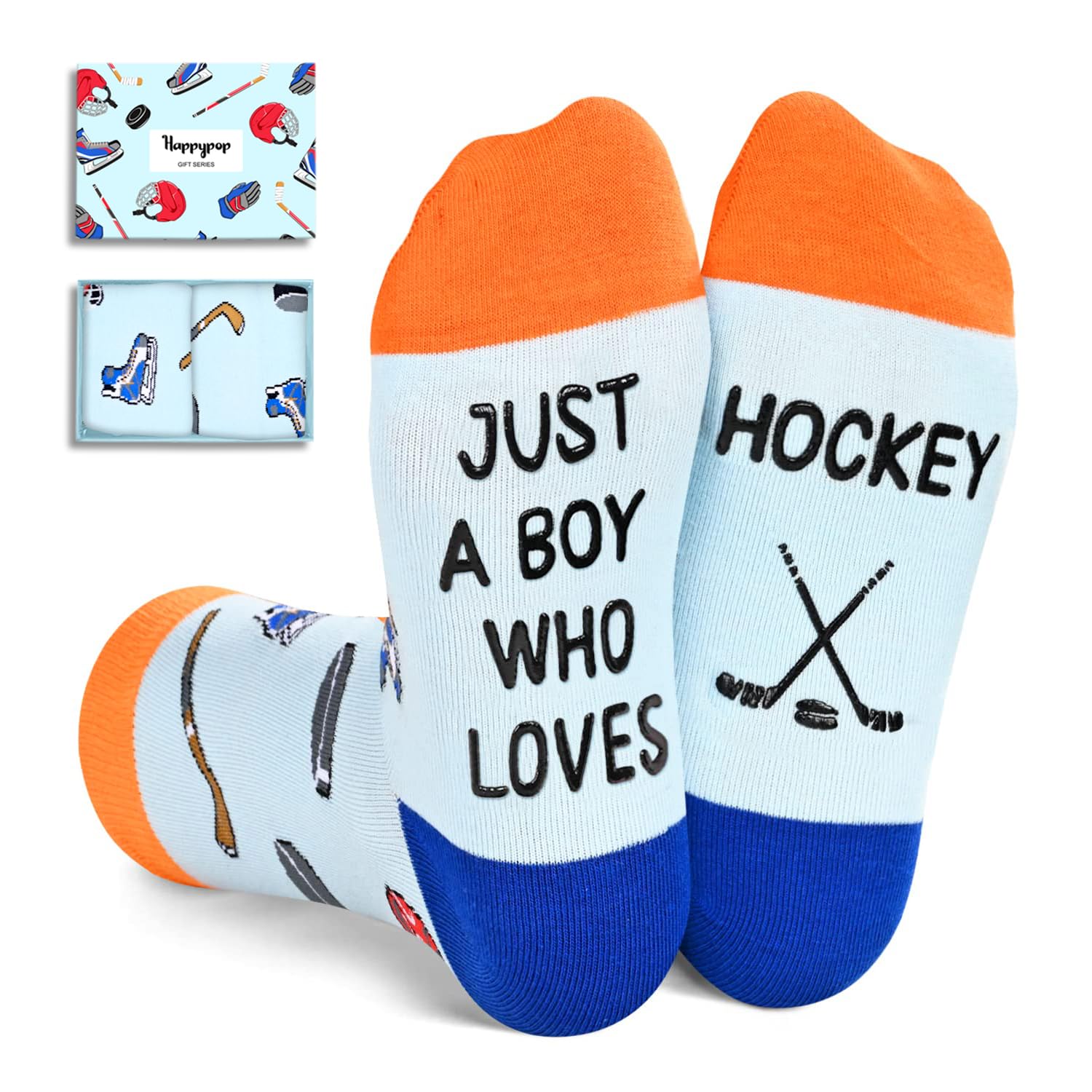 HAPPYPOP Birthday Gift for Boys - Kids Soccer Basketball Baseball Hockey Socks with Cards