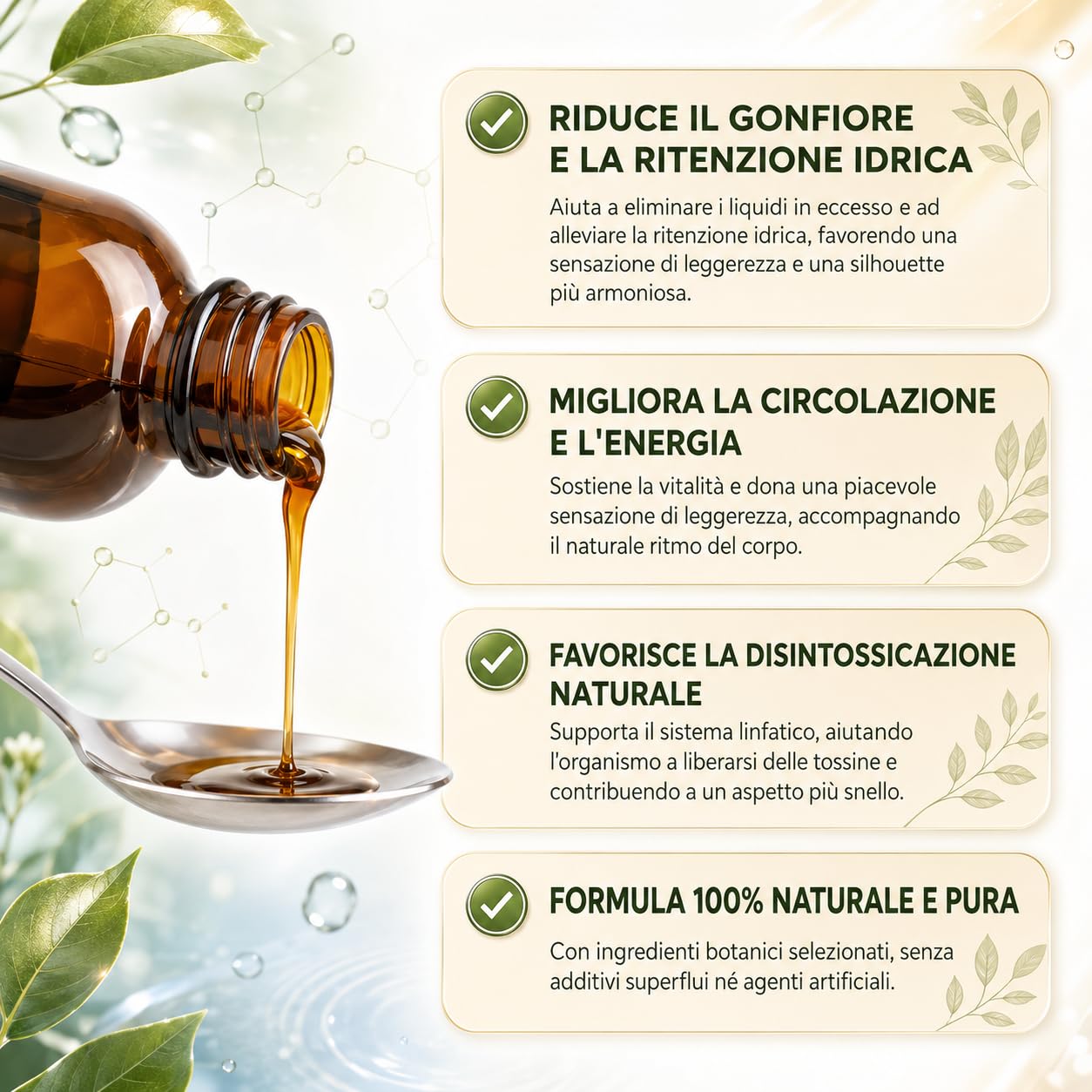 Linea Drenaggio Linfatico — Gocce Per Uomo Donna Con Componenti Naturali Formato Pratico Da Portare In Borsa Integratore Liquido Per Cura Quotidiana E Stile Di Vita Attivo (3 PCS)