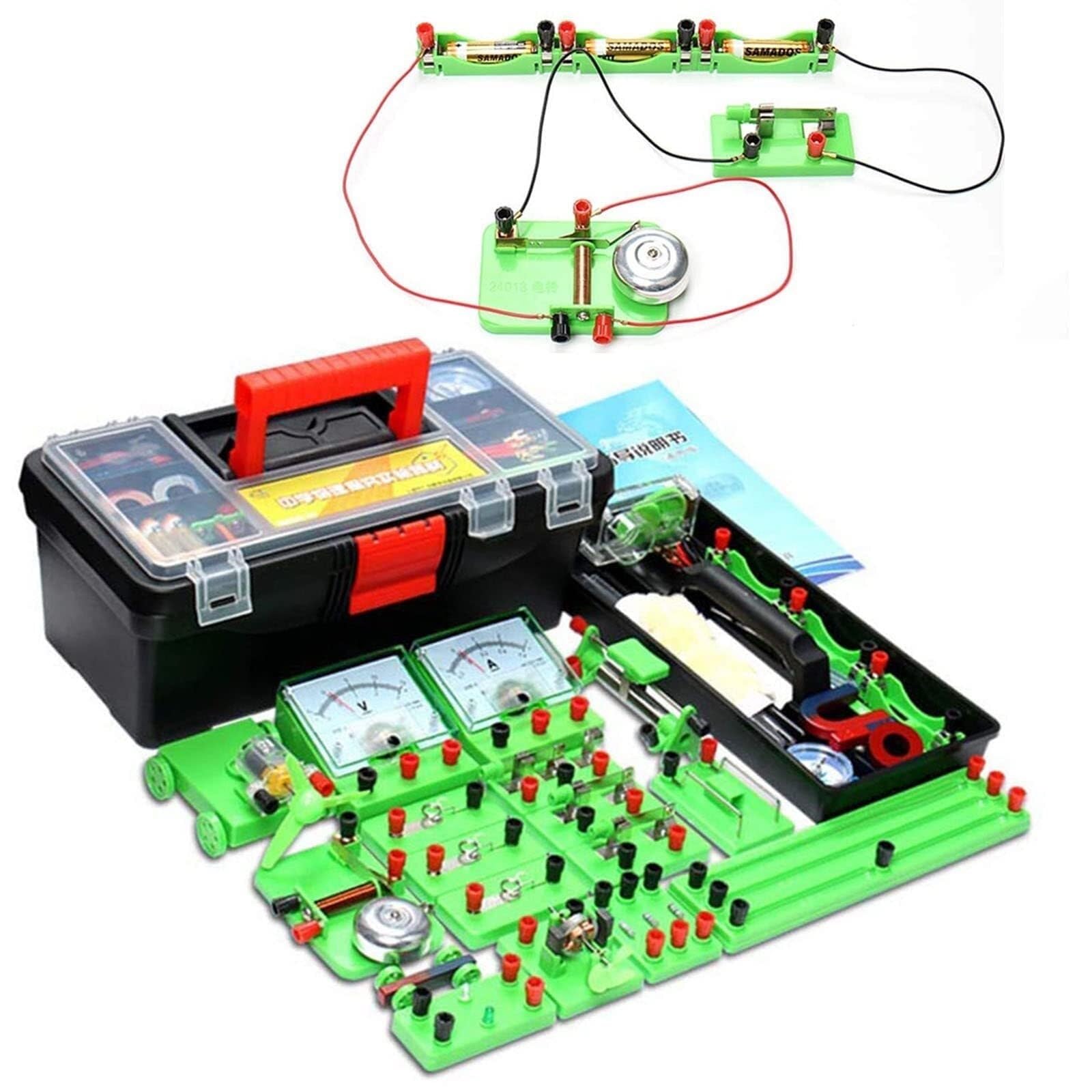 Kit D'expérimentation De Circuits Base Et Électromagnétiques, Ensemble Démarrage Laboratoire Scientifique Multi-projets, Boîte D'apprentissage Physique Générateur Manuel