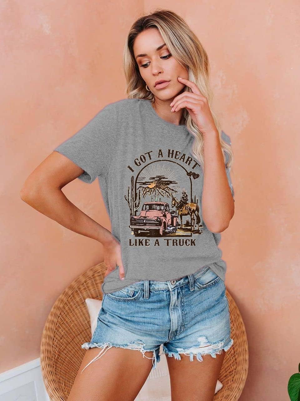 Women Vintage T Shirt Funny Tees Shirt Short Sleeve Tops Cute Graphic Tees - Image 2