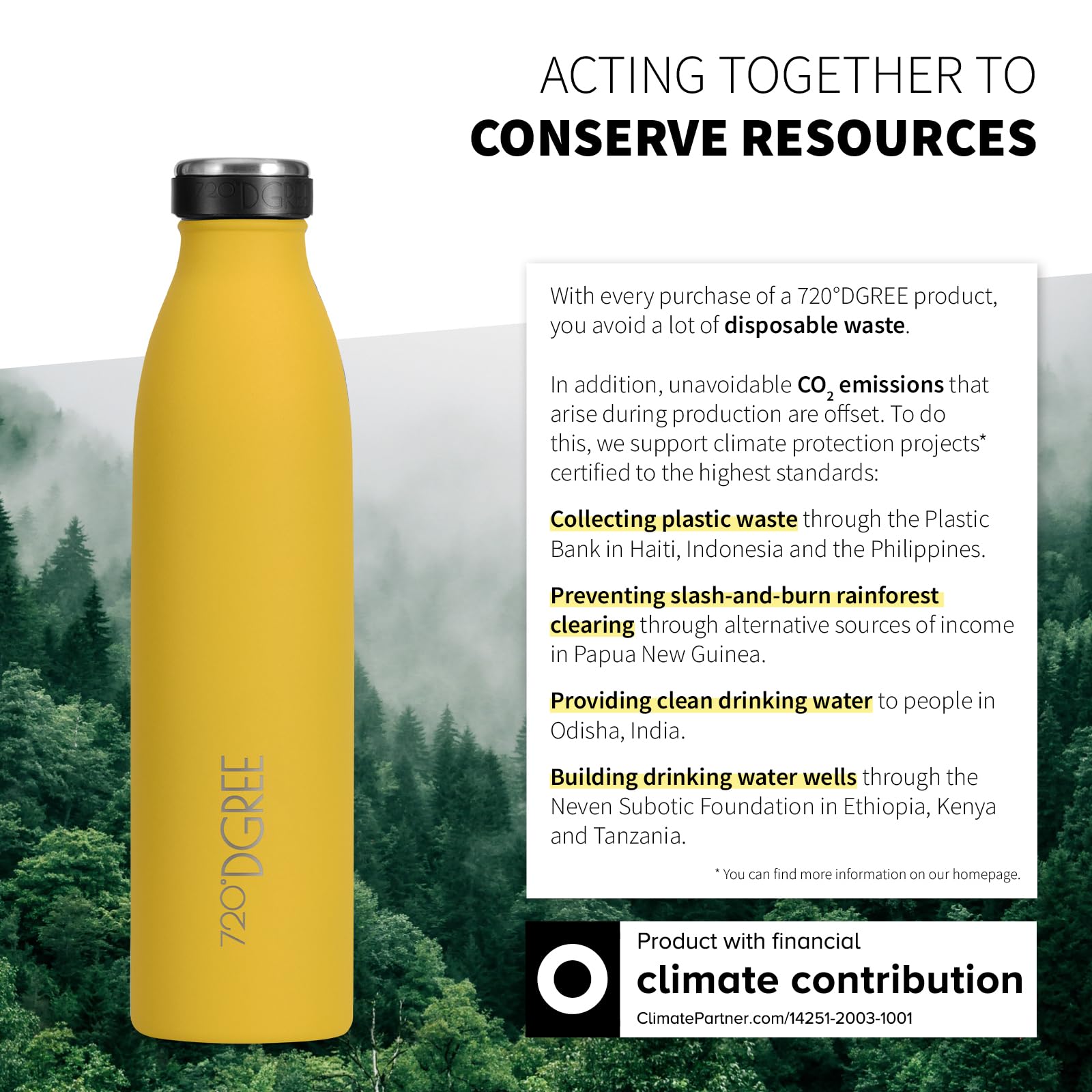 720°DGREE Borraccia Termica 750 ml milkyBottle - Senza BPA, Prova di Perdite - Bottiglia Acqua Termiche in Acciaio Inox - Borracce Perfetto per Bevande Calde, Fredde, università, Ufficio, all'aperto - 5