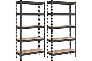 SONGMICS 5-Tier Heavy-Duty Boltless Shelving Units for Warehouse Storage