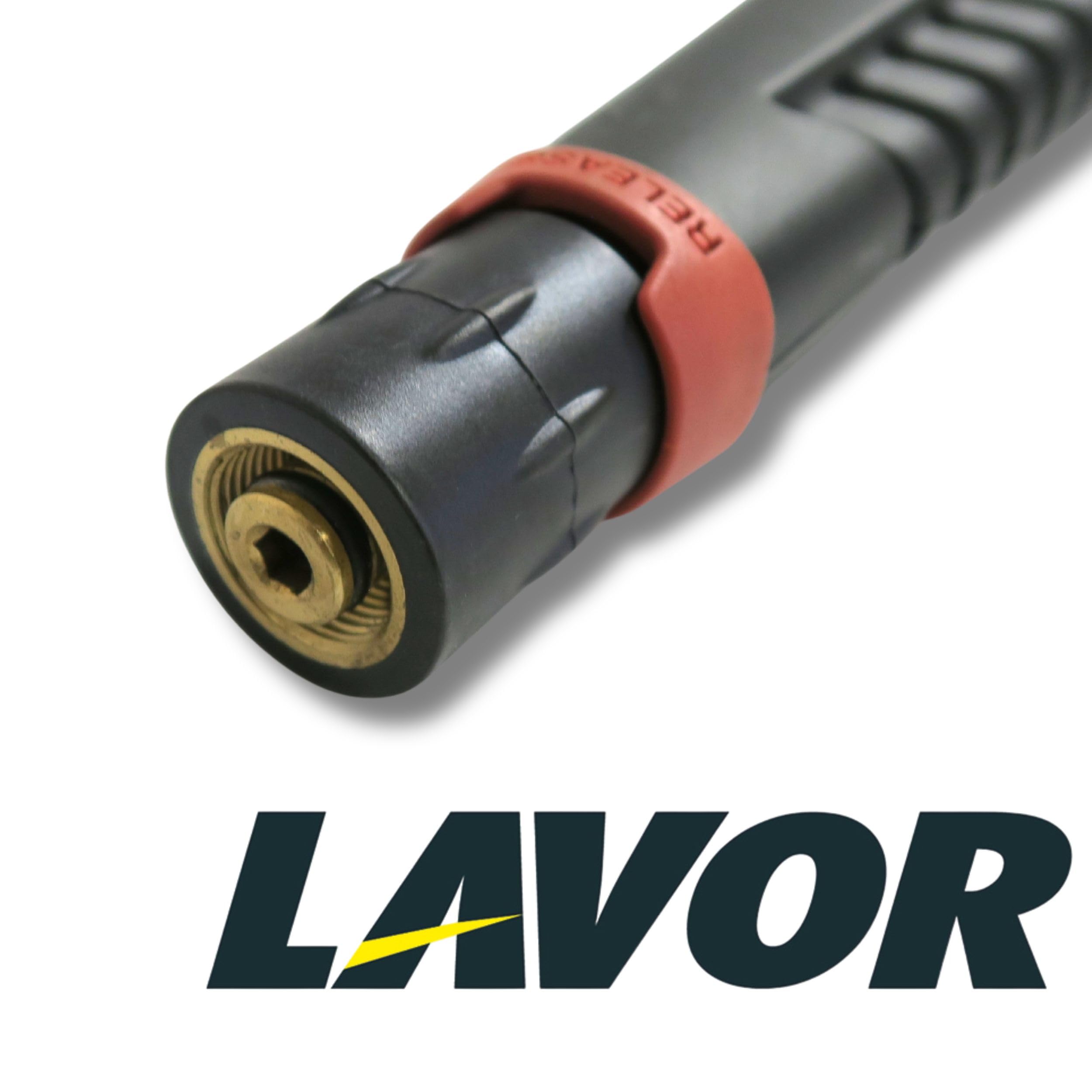 Pistole für Hochdruckreiniger Lavor S'10Y mit Messing-Mechanismus, Rotox-Lanze und Adapter 1/4 Zoll – Professionelles Kit (Pistole S'10Y + Rotox-Lanze + Adapter 1/4 Zoll)
