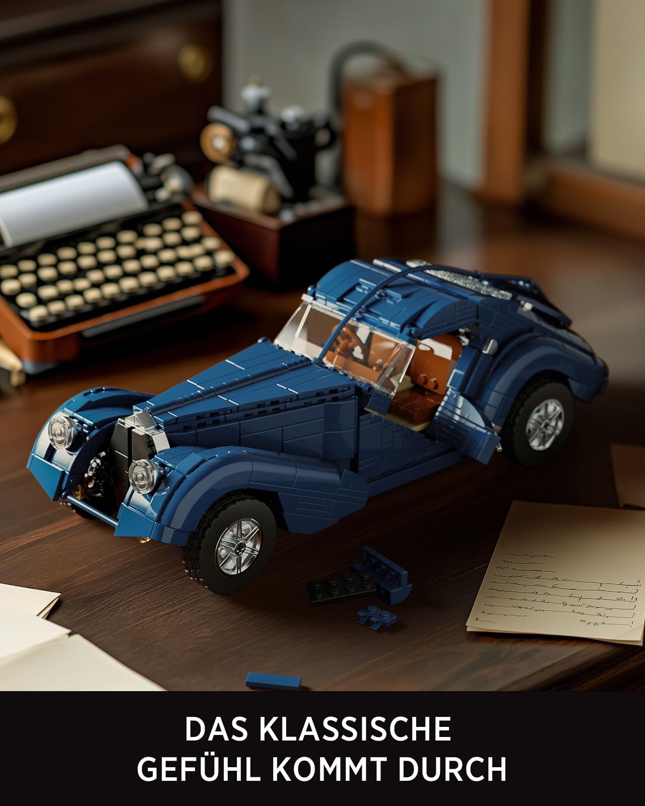 Nifeliz Auto-Modellbausatz Vintage Klemmbausteine für Erwachsene, Maßstab 1:14 Sammlerauto Sportwagen Modell Auto, Sammlerstücke für Zuhause oder das Büro (1,127 Teile, NF10320)
