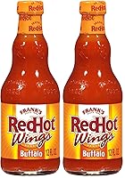 Vista 30 de Frank's RedHot - Salsa para alas de búfalo, lista para usar, agitar o verter sobre alas, sándwiches, pizza y más para un sabor estilo búfalo, 12 fl
