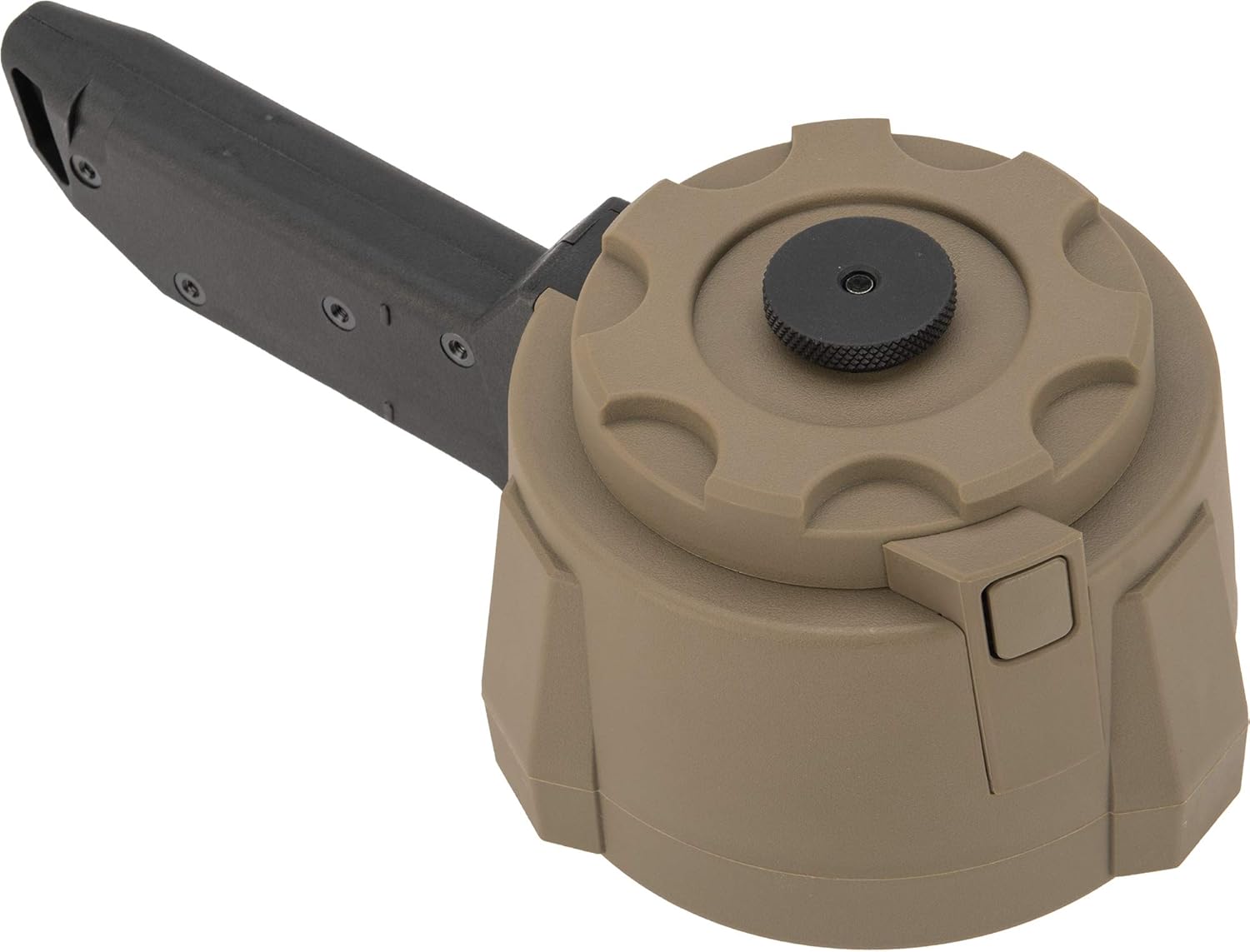 Evike Airsoft - Angel Custom 1500 Round Thunderstorm Electric Winding Drum Airsoft Mag (Model: Vector/Dark Earth)