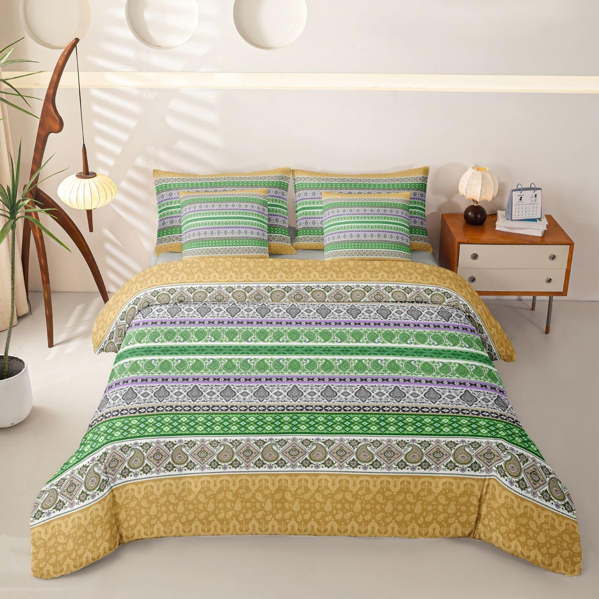 Homewish Set copripiumino king size Hippie Boho Line 7 pezzi
