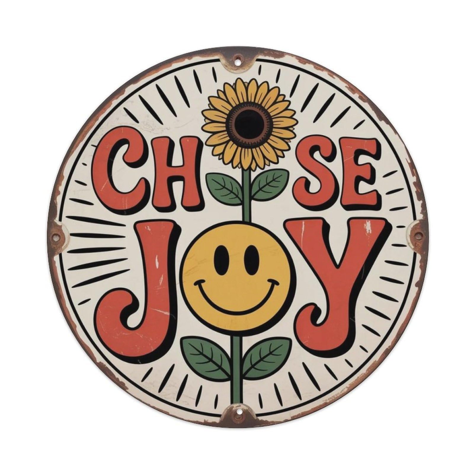 Choose Joy Metal Tin Sign Plaque