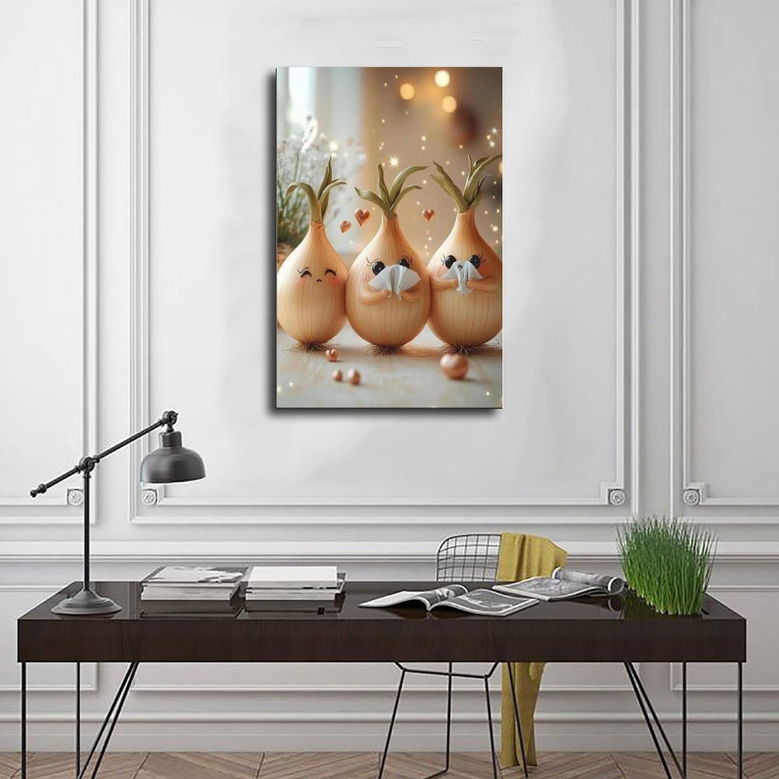 Leinwandposter "Weinende Zwiebeln", Schlafzimmerdekoration, Landschaft, Büro, Raumdekoration, Geschenk, 50,8 x 76,2 cm (L x B)