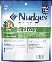 Vista 2 de Blue Buffalo Nudges Grillers - Golosinas naturales para perros, fabricadas en los Estados Unidos con pollo real, bolsa de 16 onzas
