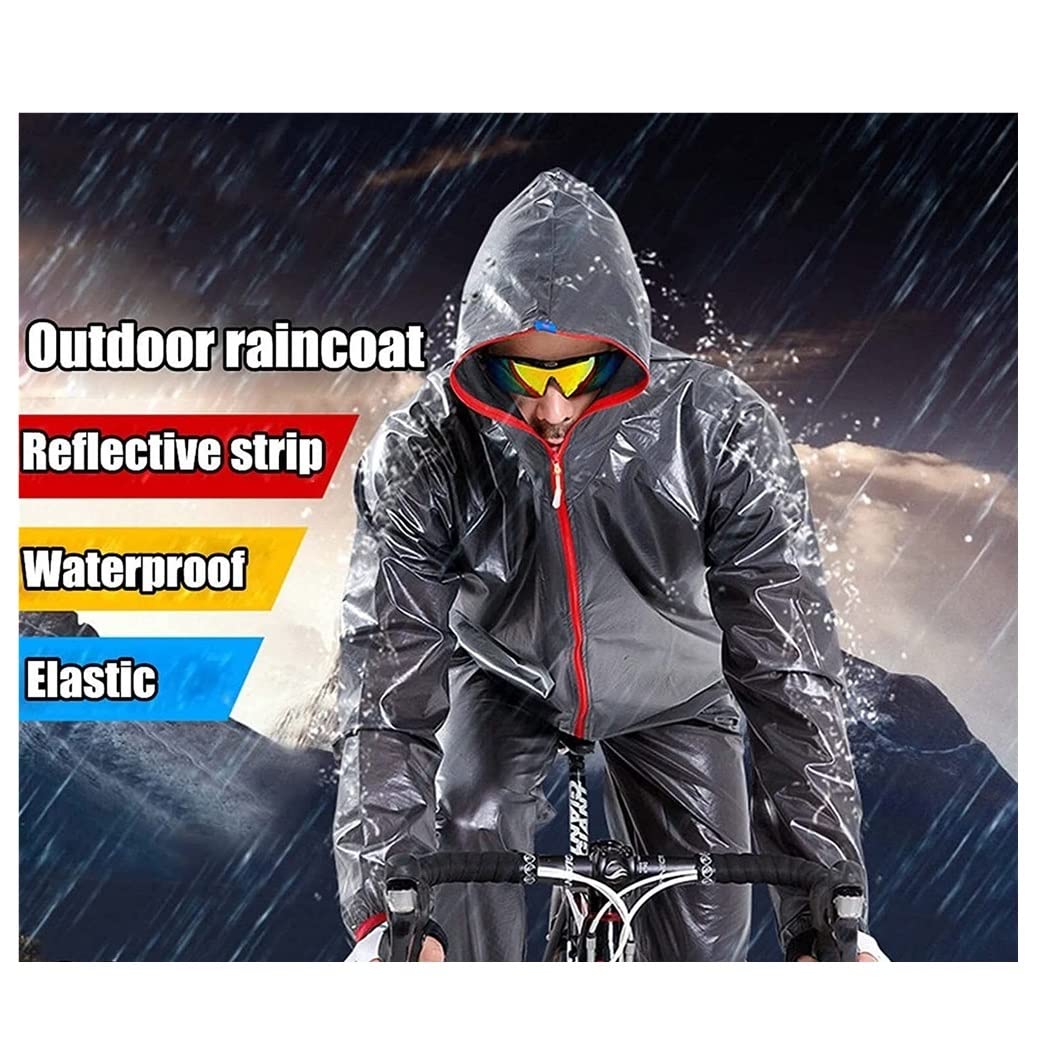 Poncho Antipioggia Impermeabile Diviso Da Uomo Per Ciclismo, Impermeabile Portatile E Pantaloni Per L'equitazione Mantella Antipioggia